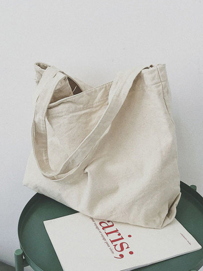 Simple Solid Color Canvas Bag