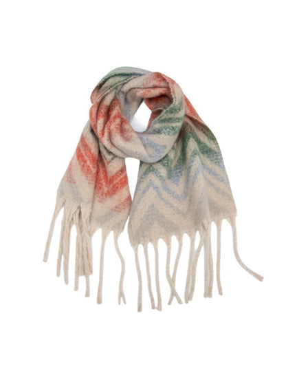Scarvii - Winter Tassel Scarf with Mountain Patterns
