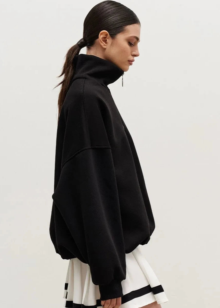 Oversized Sweatshirt Soft Cotton Abstract Graphic