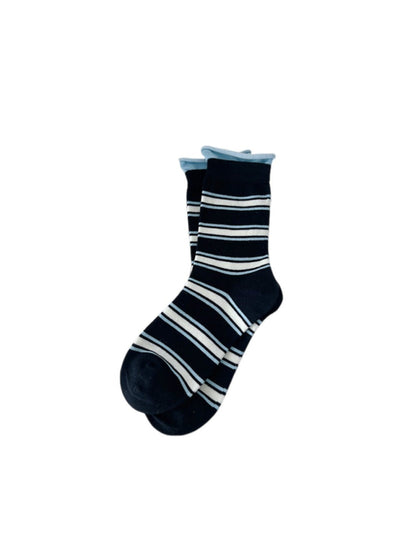 Rufia - Color-Block Crew Socks - Trendy &amp; Seamless