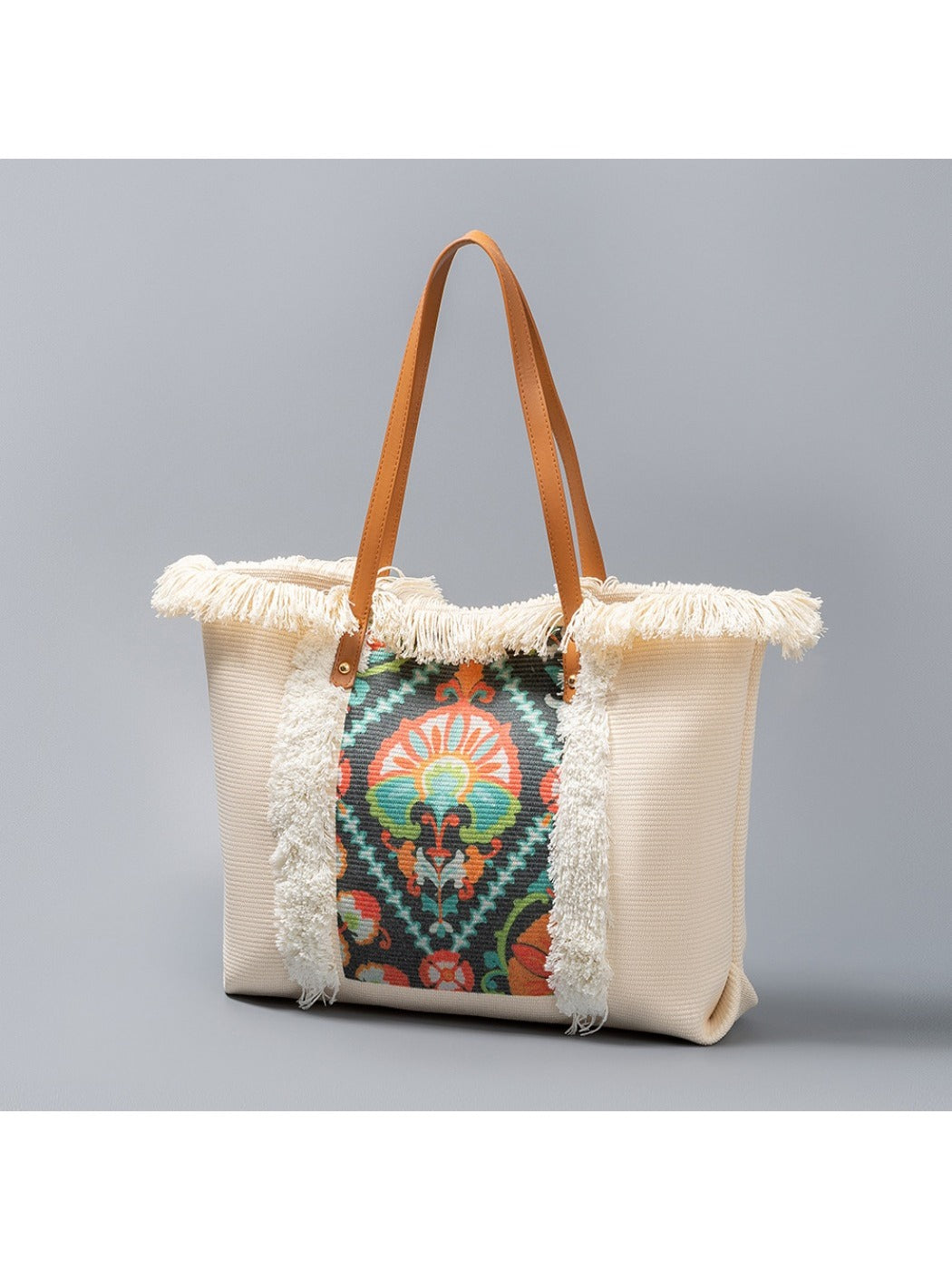 Cosbai - Boho Fringe Tote Bag