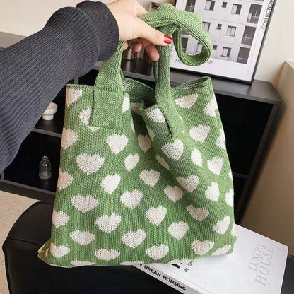 Crochet Tote Bag Love Bag Large Capacity Tote Bag