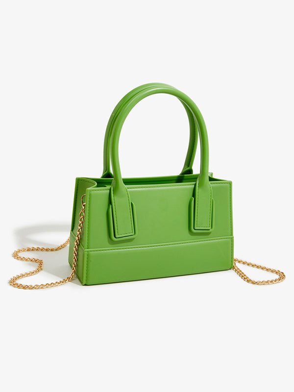 Chains Solid Color Crossbody Bags