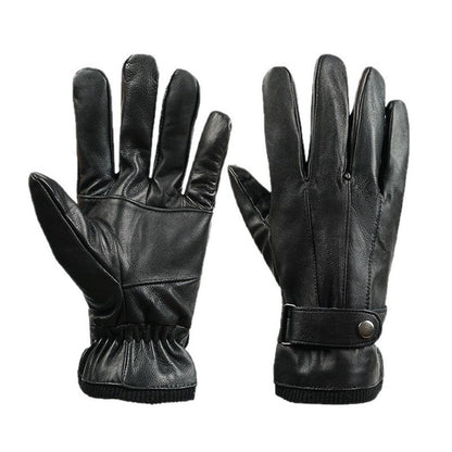 Men's Patchwork Leather Gloves