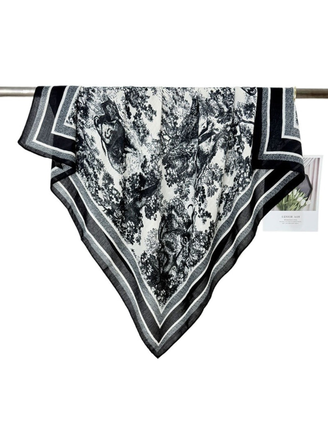 Scarvii - Jungle Print Square Scarf for Women