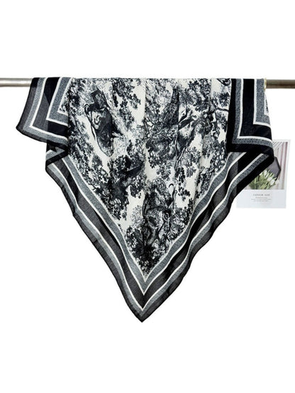 Scarvii - Jungle Print Square Scarf for Women