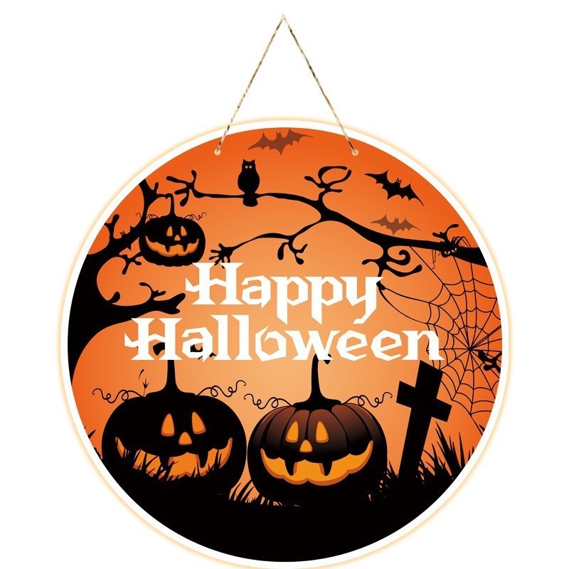 Halloween Wooden Door Hanging Decor