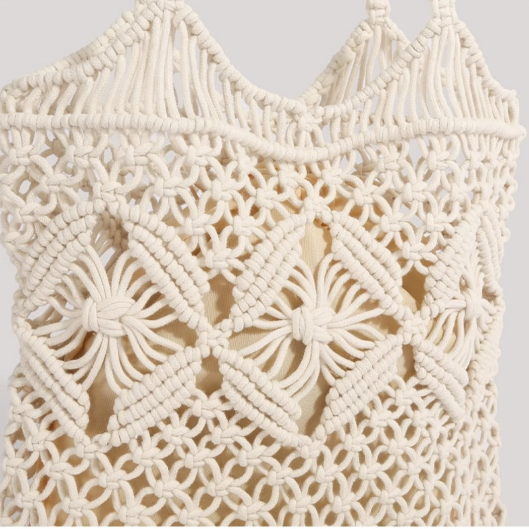 Cosbai - Boho Fringe Crochet Bag - Basic &amp; Chic