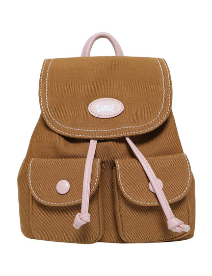 Cute Solid Color Denim Mini Backpack