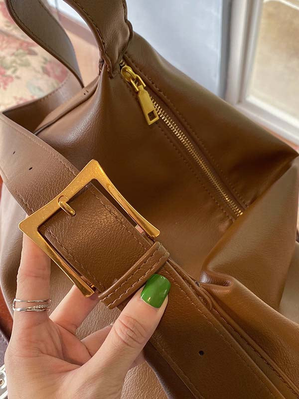 Casual Solid Color PU Tote Bags Accessories