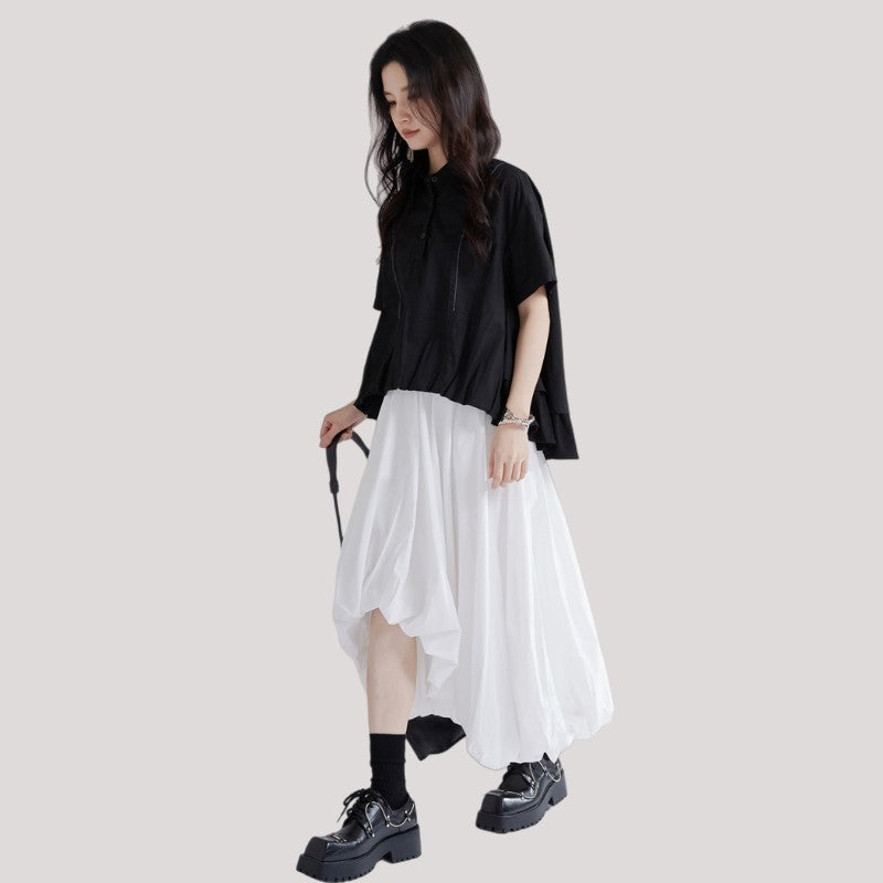 Small Polka Dot Irregular Shirt