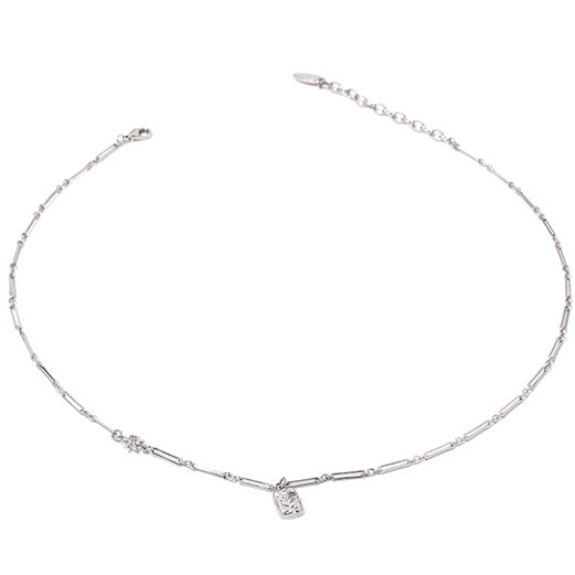Vintage  Diamond Square Necklace