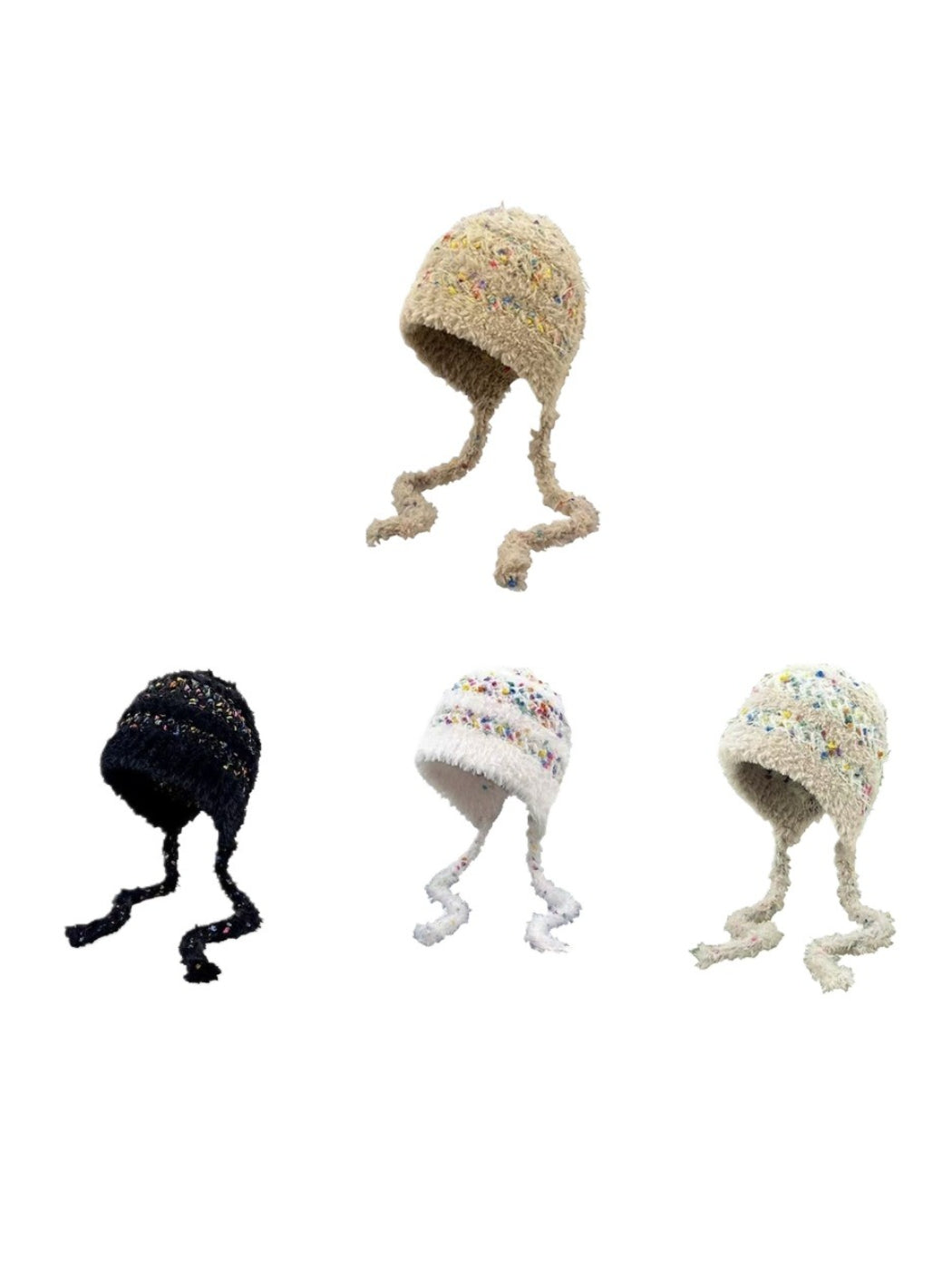 Haila - Winter Knitted Beanie with Colorful Speckled Patterns