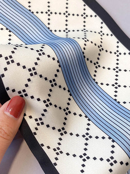 Leisure Fashion Geometry Simple Silk Scarf
