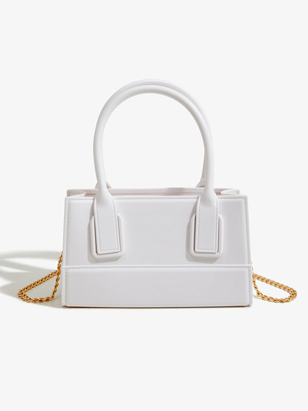 Chains Solid Color Crossbody Bags