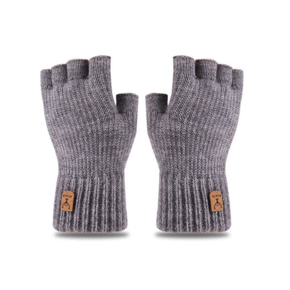 Men's Half Finger Knitted Gloves