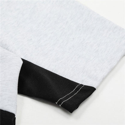 Color Block Foam Print Short Sleeve Tee
