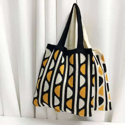 Crochet Tote Bag Cute Simple Shoulder Bag