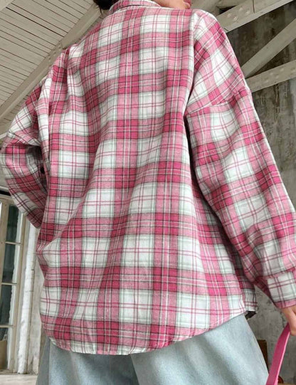 Classic Plaid Long Sleeve Button Down Shirt