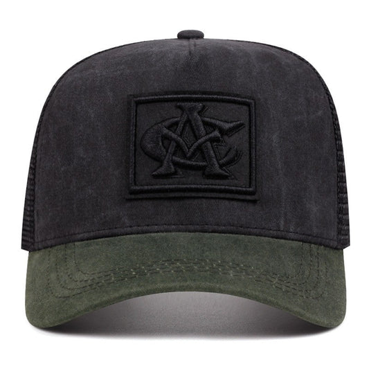 AC Letter Embroidered Flat Brim Baseball Cap Unisex Design