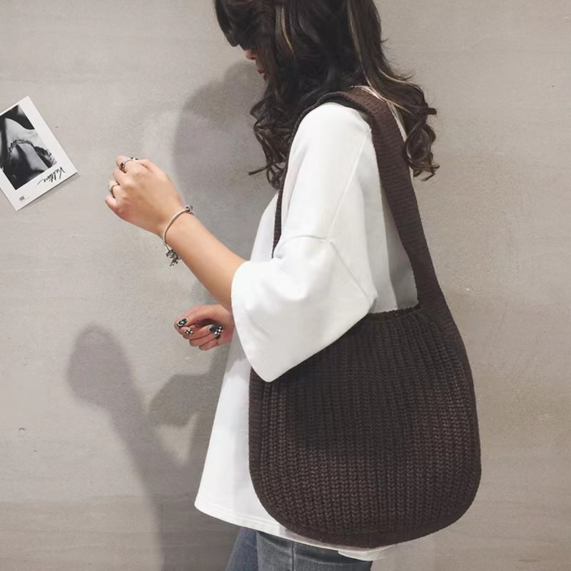Crochet Tote Bag Stylish Shoulder Bag