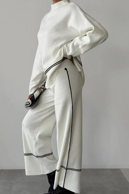 Patchwork Casual Two-piece Set