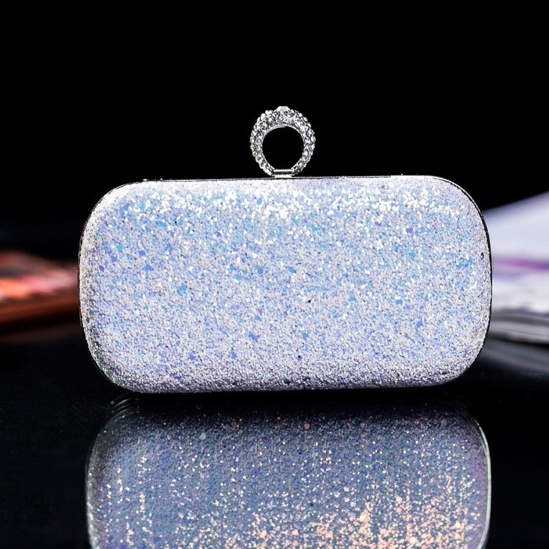 Sequined Ring Handbag Clutch Bag