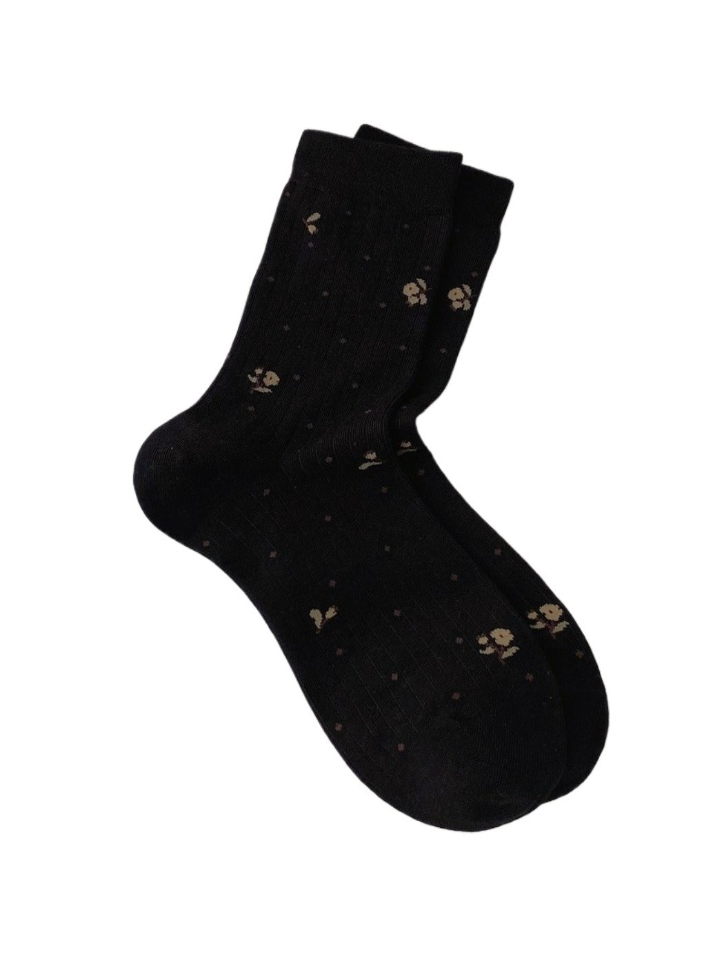 Rufia - Retro Floral Mid-calf Socks