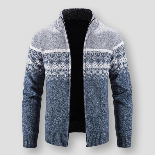 Sky Madrid Knitted Turtleneck Cardigan