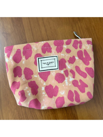 Cosbai - Corduroy Travel Cosmetic Pouch with Floral Patterns