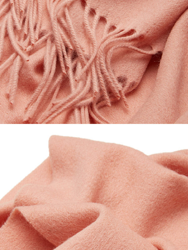 Simple Casual Wool Tassels Scarf