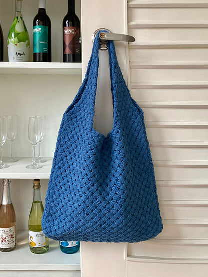 Hollow Solid Color Storage Tote Bags