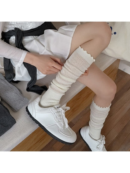 Rufia - Basic Ribbed Knee-High Socks for Women