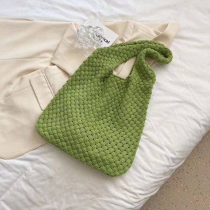 Crochet Tote Bag Hand-Woven Vintage Tote Bag
