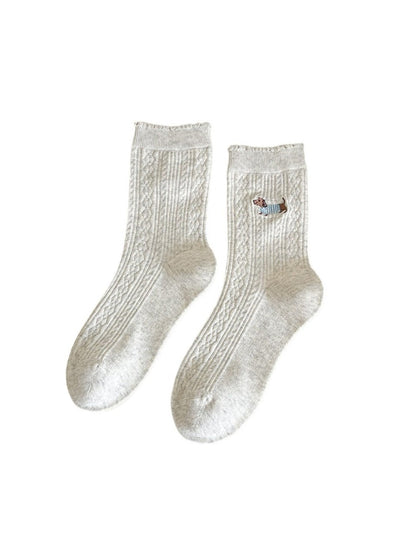 Rufia - Sweet Cozy Bow Mid-Calf Capsule Socks