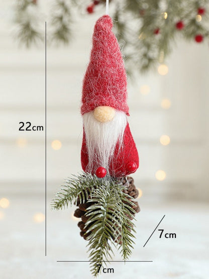 Xris - Classic Red Felt Christmas Tree Decor Hanging Ornaments