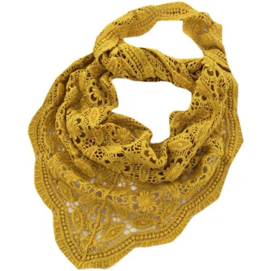Scarvii - Lace Hollow-Out Shoulder Triangle Scarf
