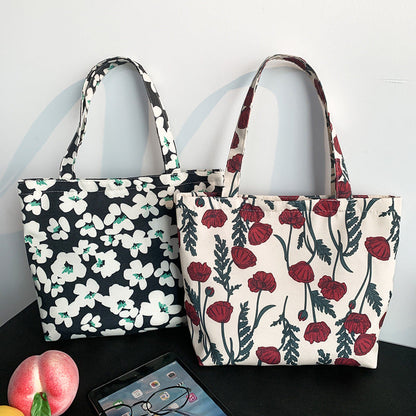 Artistic And Fresh Floral Canvas Bag
