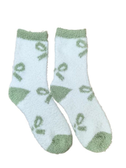 Rufia - Cute Thickened Mid-calf Socks with Bow Patterns