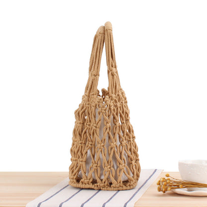 Crochet Market Bag Coarse Cotton Woven Bag