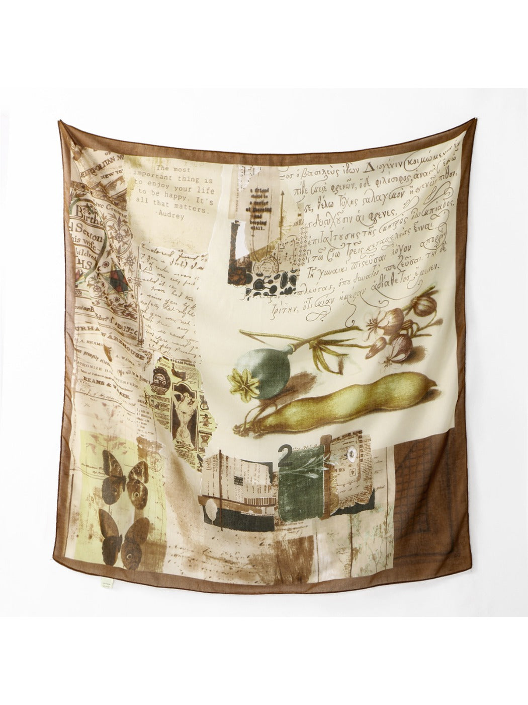 Scarvii - Ethnic Print Polyester Square Scarf Shawl