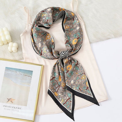 Vintage Floral Long Hairband Scarf