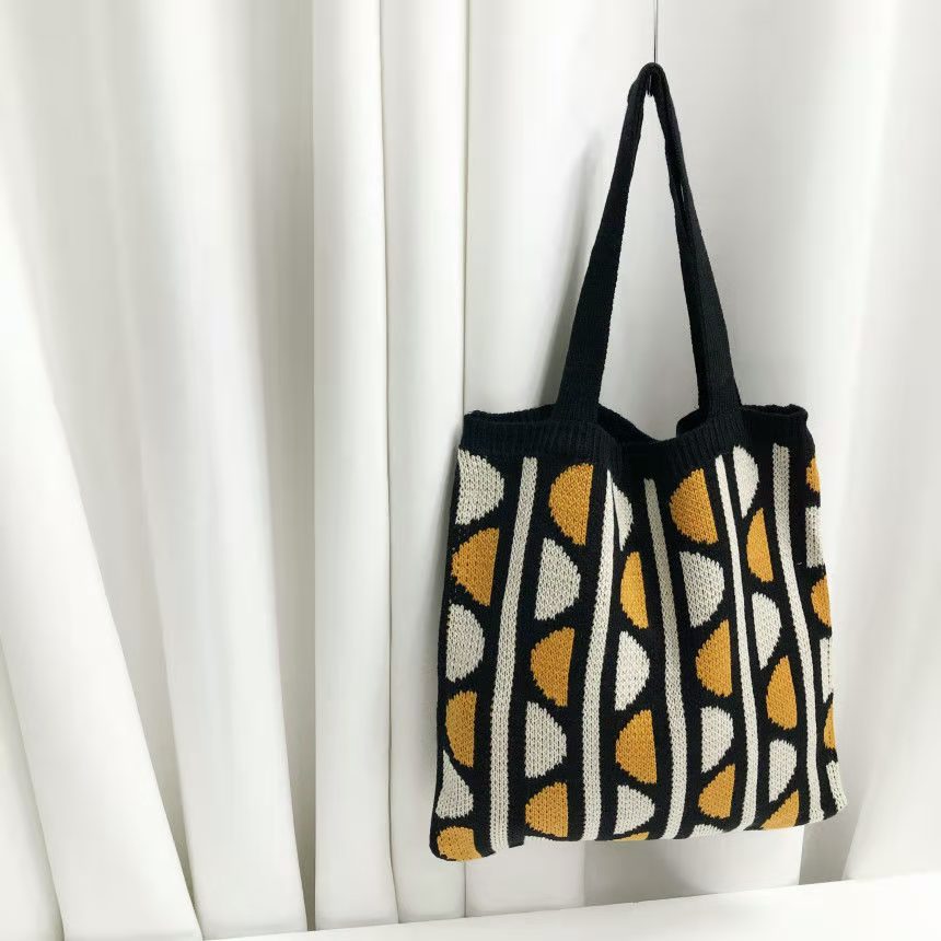 Crochet Tote Bag Cute Simple Shoulder Bag