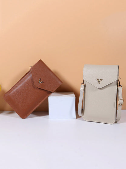 7 Colors Simple Solid Color PU Sling Bag