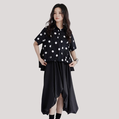 Small Polka Dot Irregular Shirt