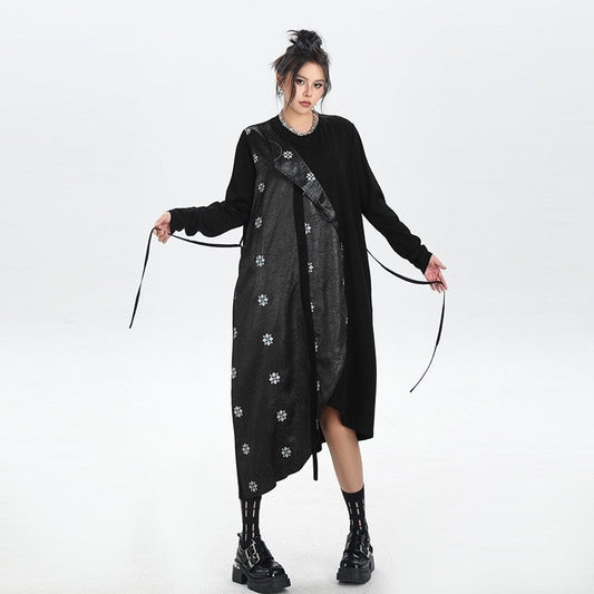Heavy Duty Embroidered Patchwork Dress