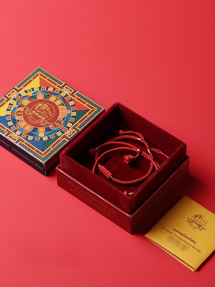 Potala Palace Cinnabar Bracelet With Six Words Of Truth Bracelet