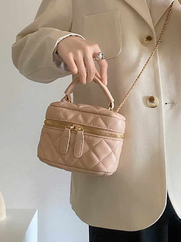 Casual Solid Color Zipper Chains Bags Accessories