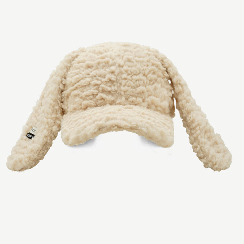 Cute Plush Long Ears Bunny Baseball Cap