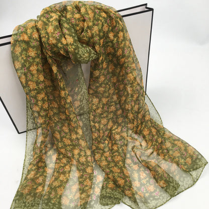 Scarvii - Daisy Print Scarf - Cool &amp; Soft